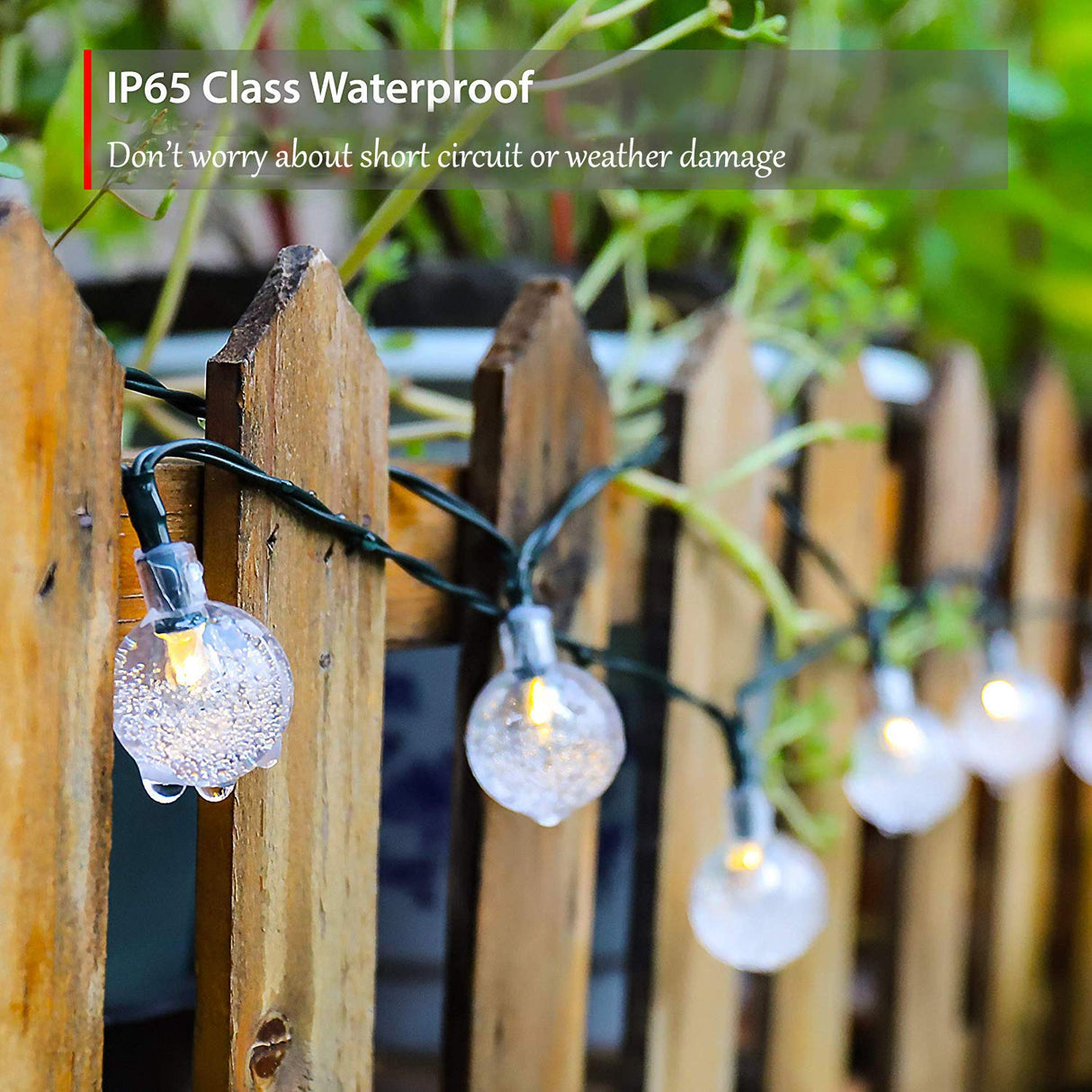 Solar String Lights Outdoor 50LED