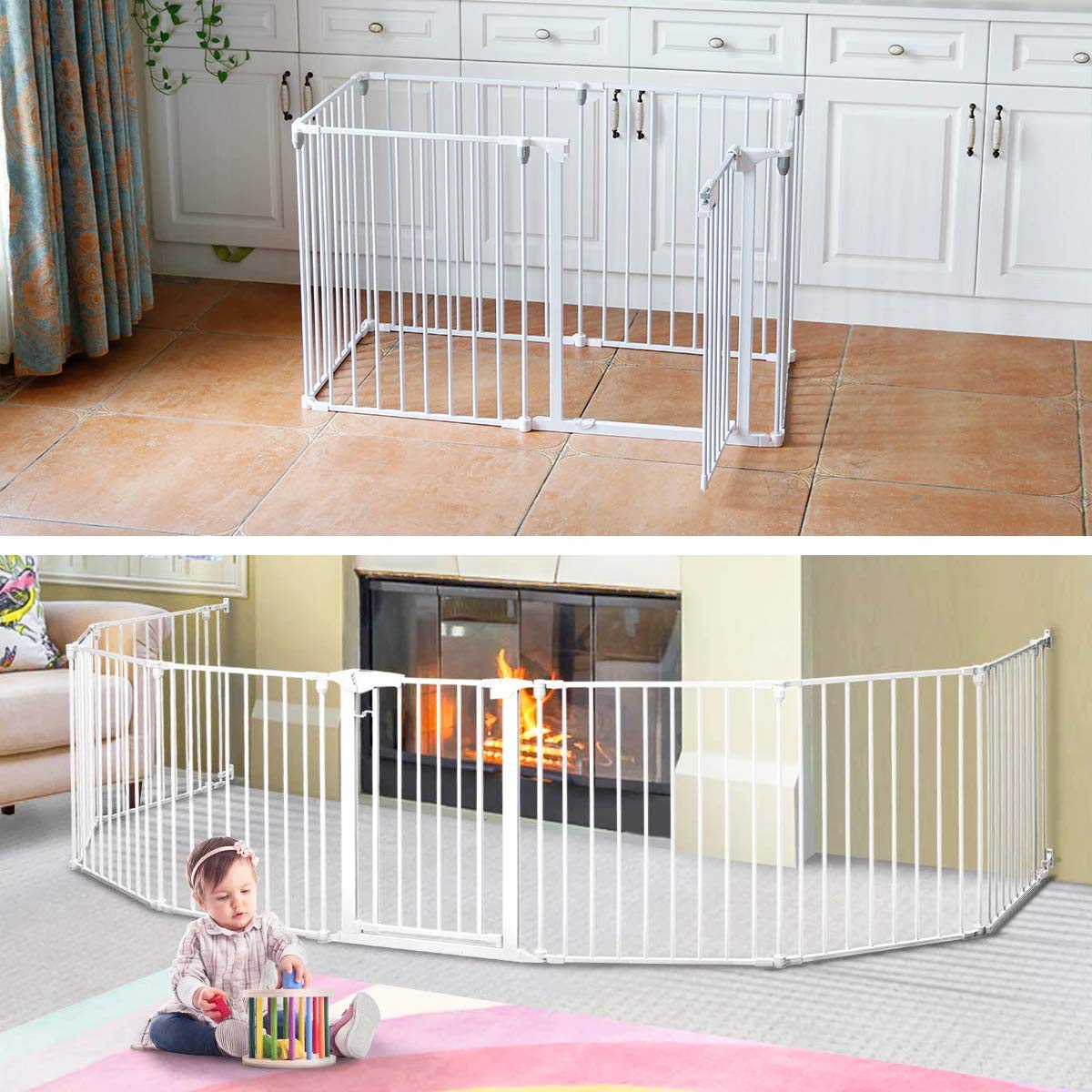 3-in-1 Super Wide Adjustable Baby Safety Gate