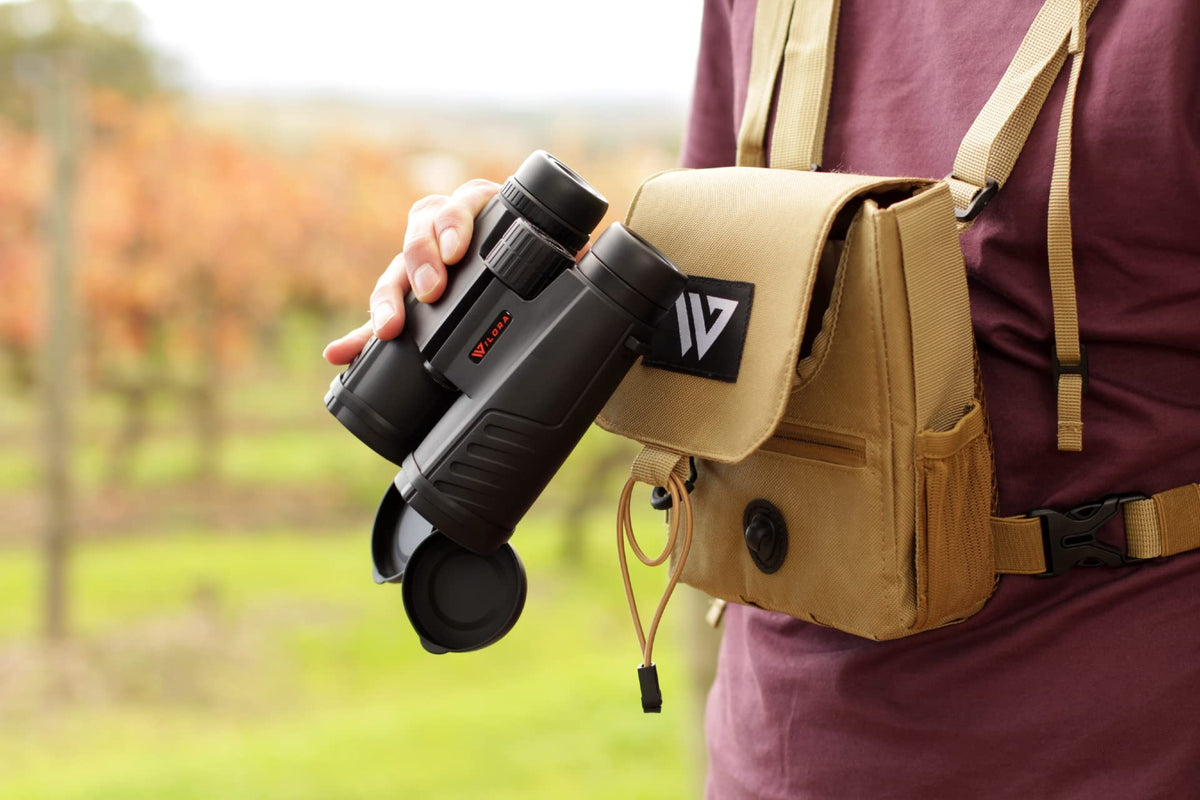 12x Binoculars Kit with Tripod, Phone Adapter & Chest Pack