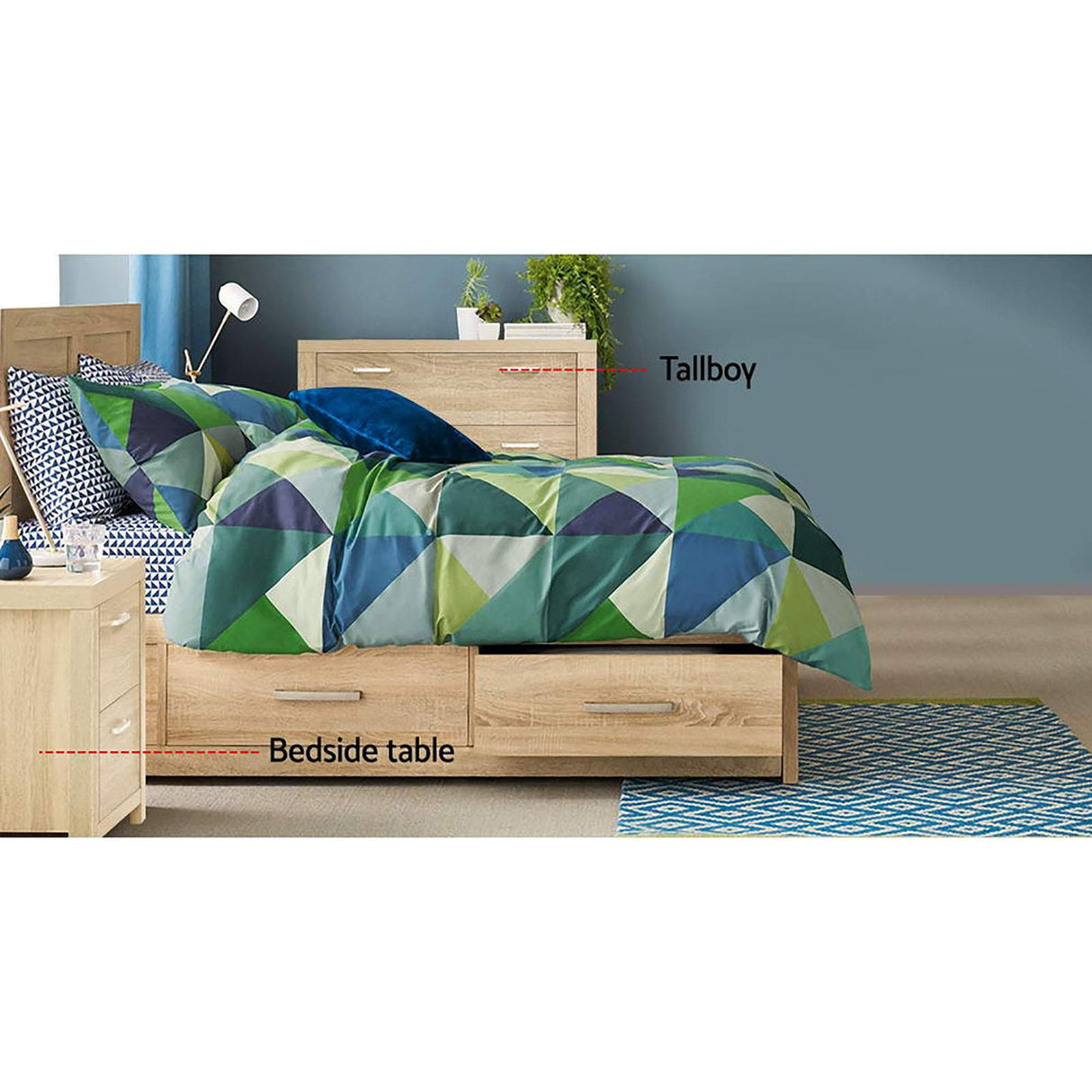 Artiss Wooden Coffee Table, Oak