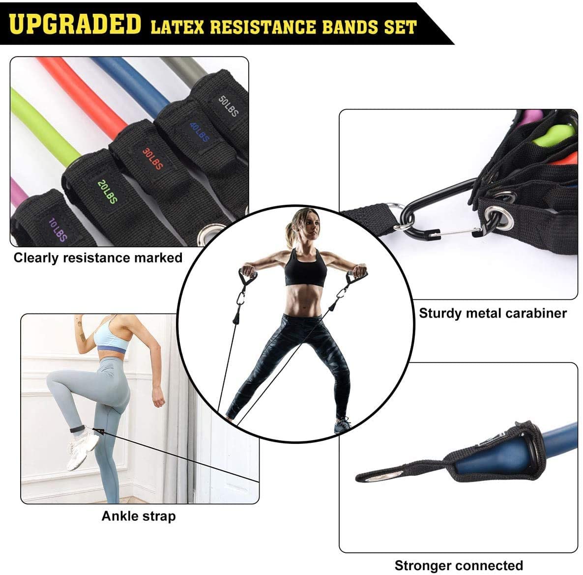 Resistance Bands Set with Handles 22PCS