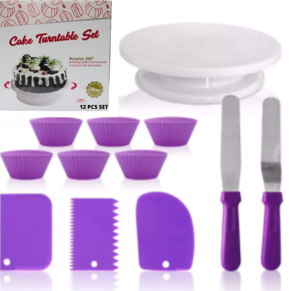 Rotating Cake Turntable Set