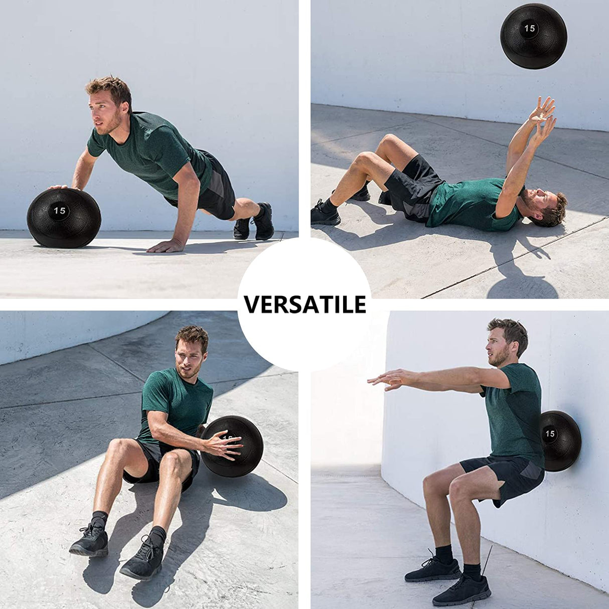 Meteor Dead Bounce Slam Ball with Thick Sheel for Explosive Strength, Crossfit Training, Muscle Growth, Workout, Resistance, Endurance, Agility, Gym, Home, Exercise