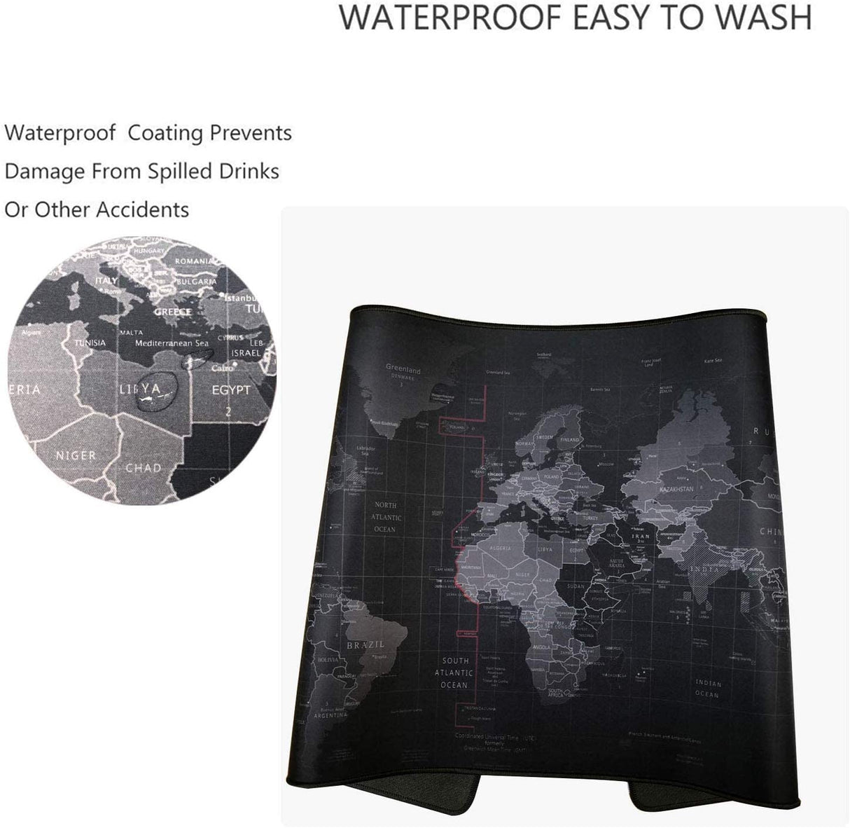 Mouse Pad, JRINTL Extended Gaming Mouse Pad Large Size 800x300mm Ergonomic Multipurpose Comfortable Anti-Fray Stitched Edges Mouse pad Desk Mat for Gamer Computer PC Keyboard and Mouse