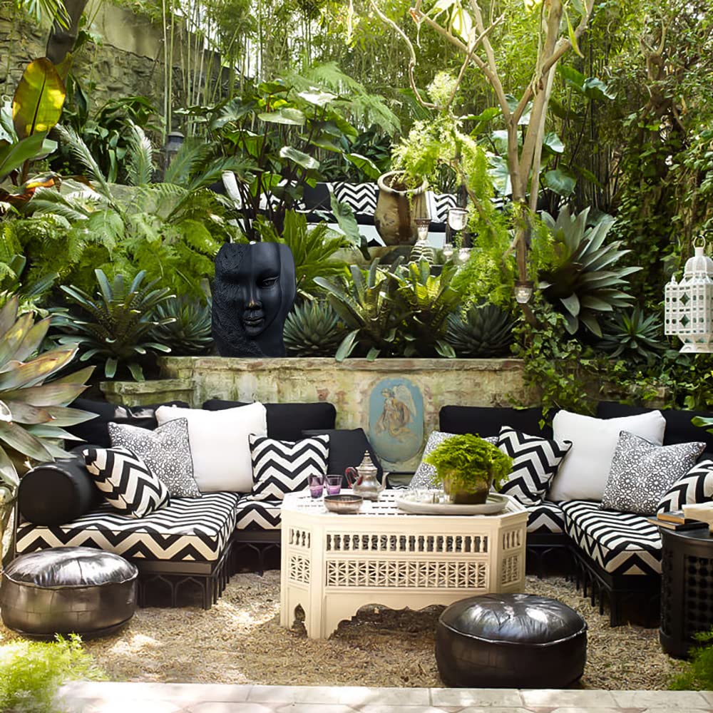 Angels and Demons Water Fountains Outdoor Indoor Garden Statue Fiberglass Decorative Fountain in Antique Brass Color 20" Height