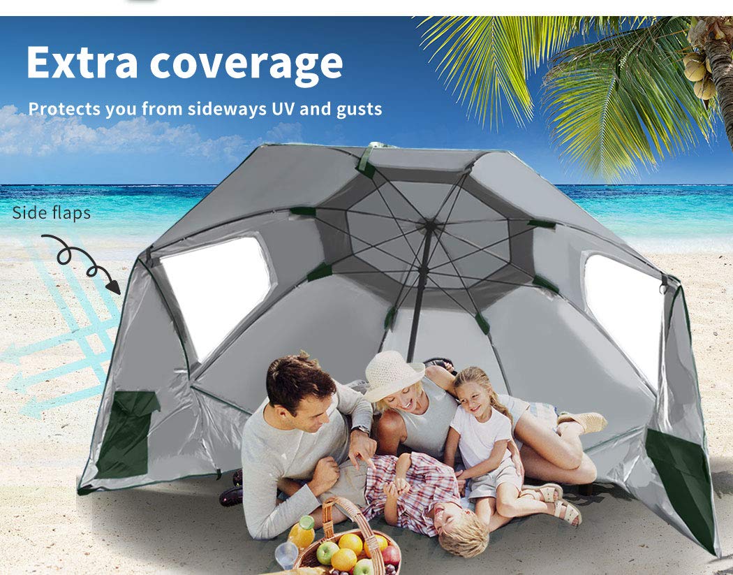 Beach Umbrella Outdoor Umbrellas Garden Sun Shade Shelter Patio 2.13M