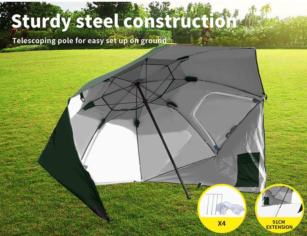 Beach Umbrella Outdoor Umbrellas Garden Sun Shade Shelter Patio 2.13M