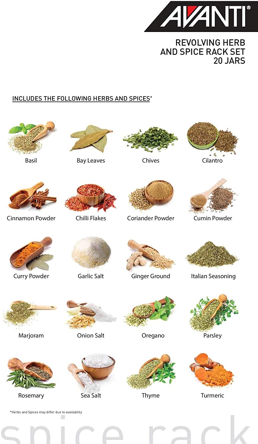 Revolving Herb & Spice Rack Set