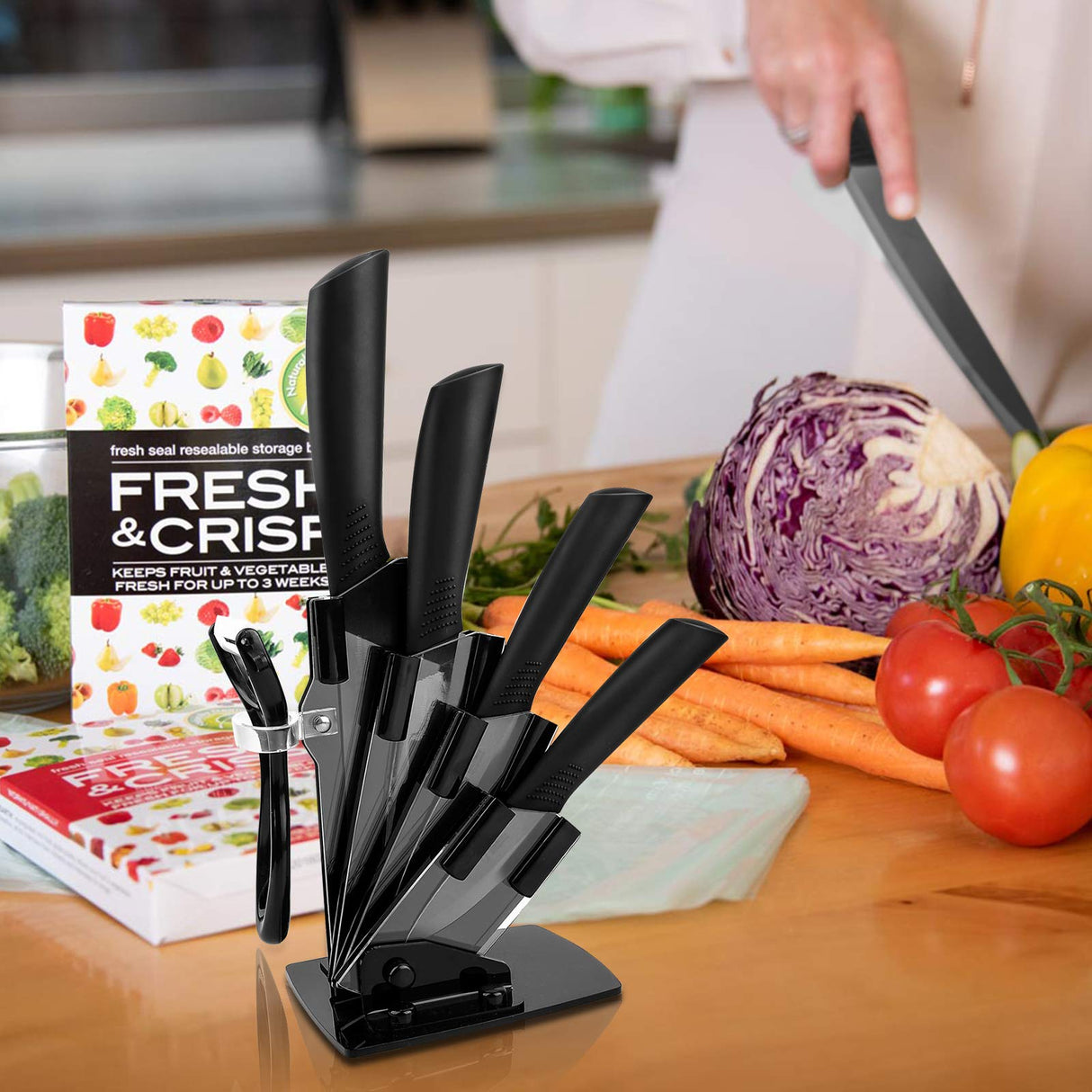 Ceramic Kitchen Knife Set