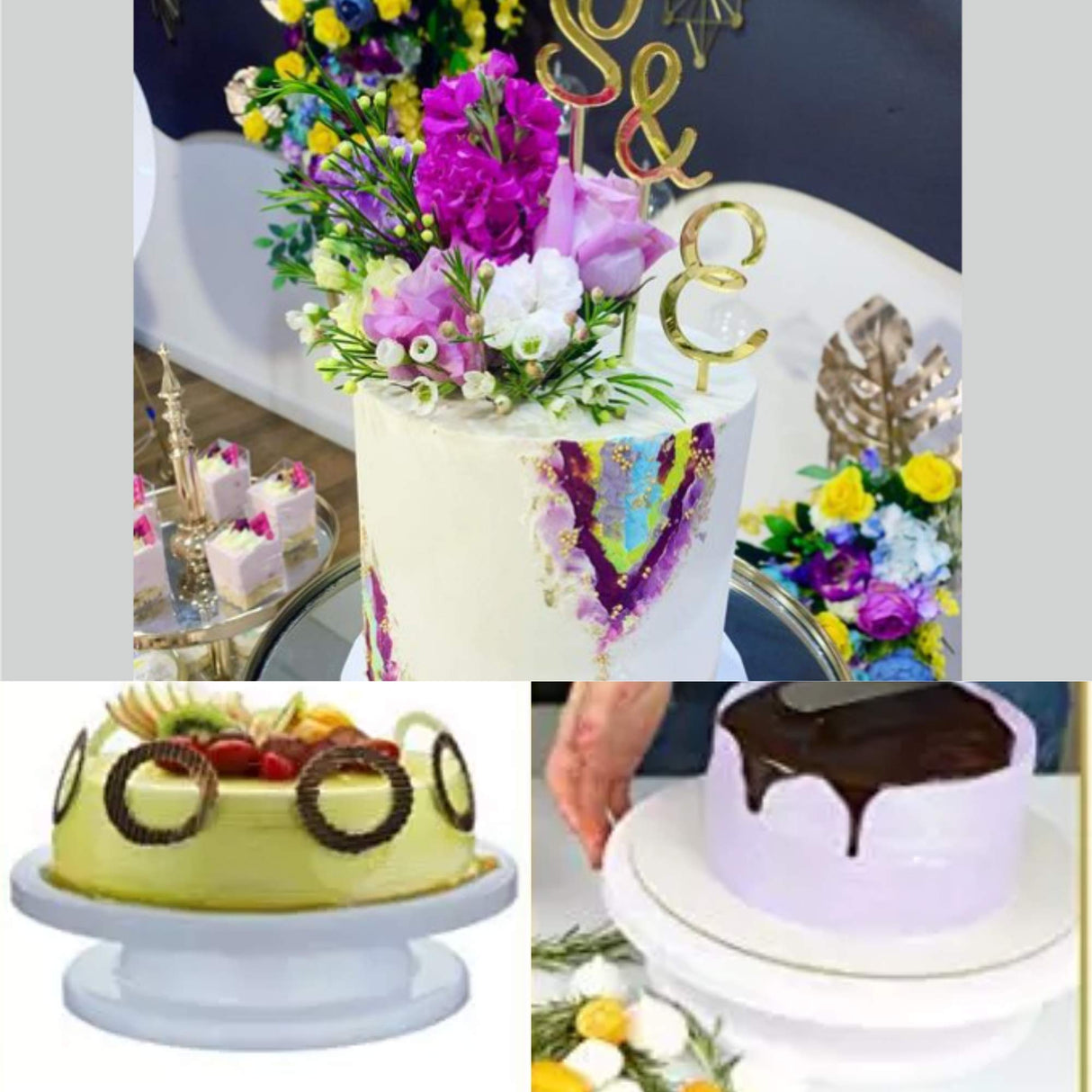 Rotating Cake Turntable Set