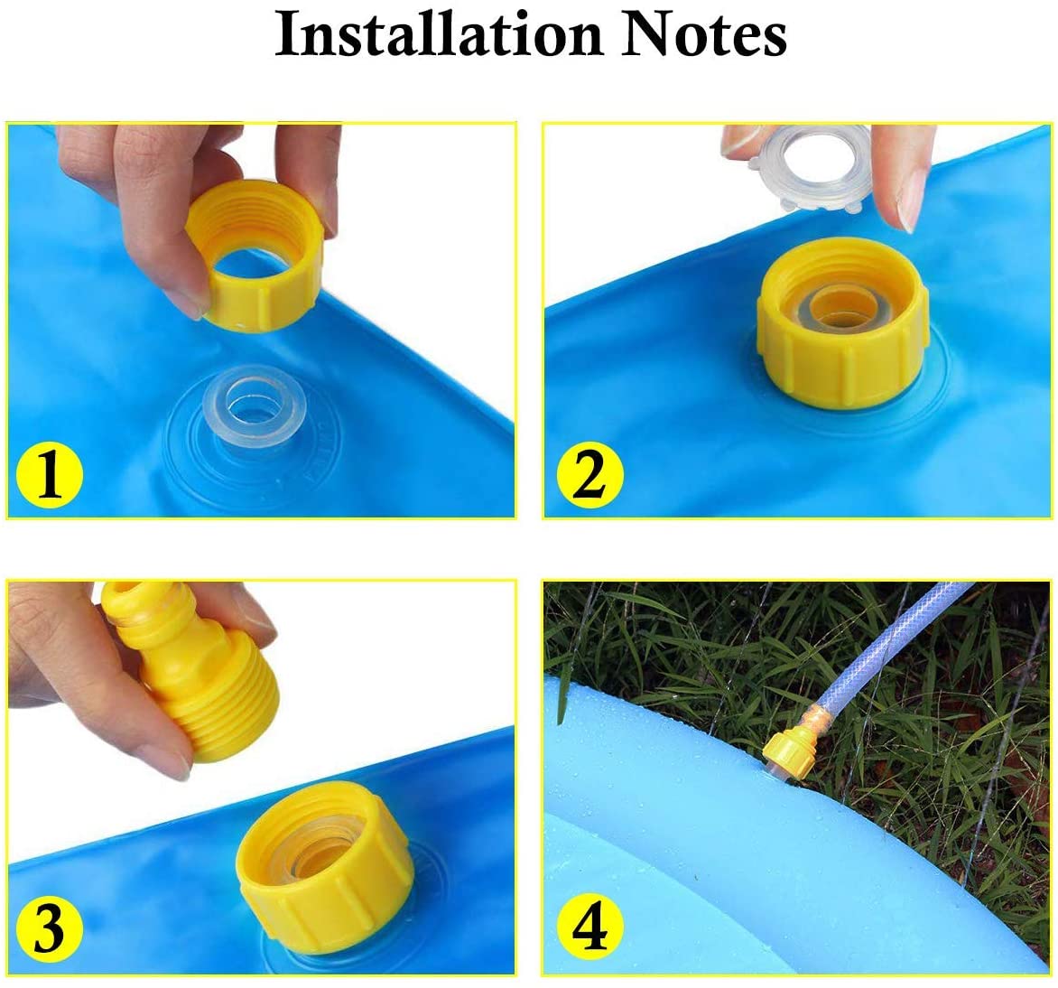 Upgraded Sprinkler Pad Water Spray pad Splash Play Mat 170cm Outdoor Water Toys, Outdoor Splash Pad Sprinkler for Kids