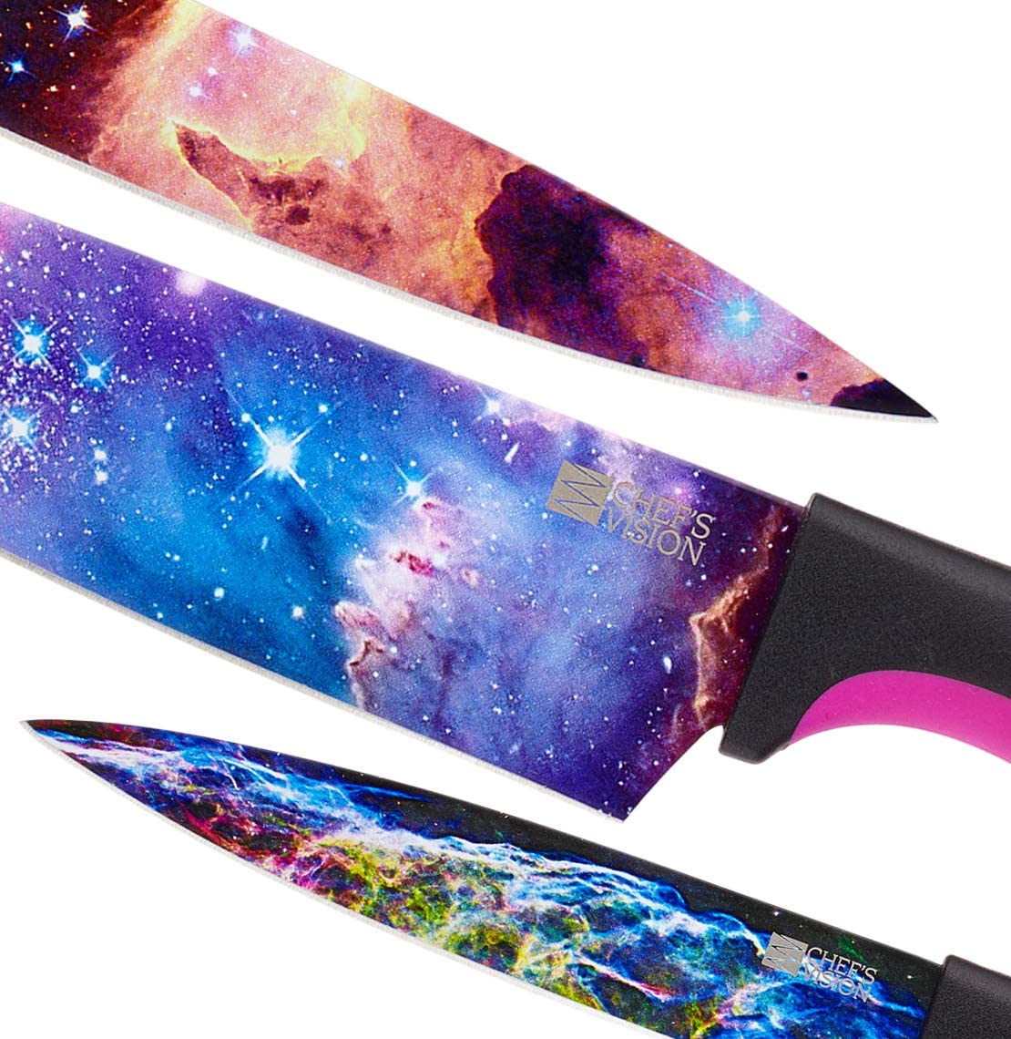 Cosmos Kitchen Knife Set in Gift Box - Color Chef Knives - Cooking Gifts for Husbands and Wives, Unique Wedding Gifts for Couple, Birthday Gift Idea for Men, Housewarming Gift New Home for Women
