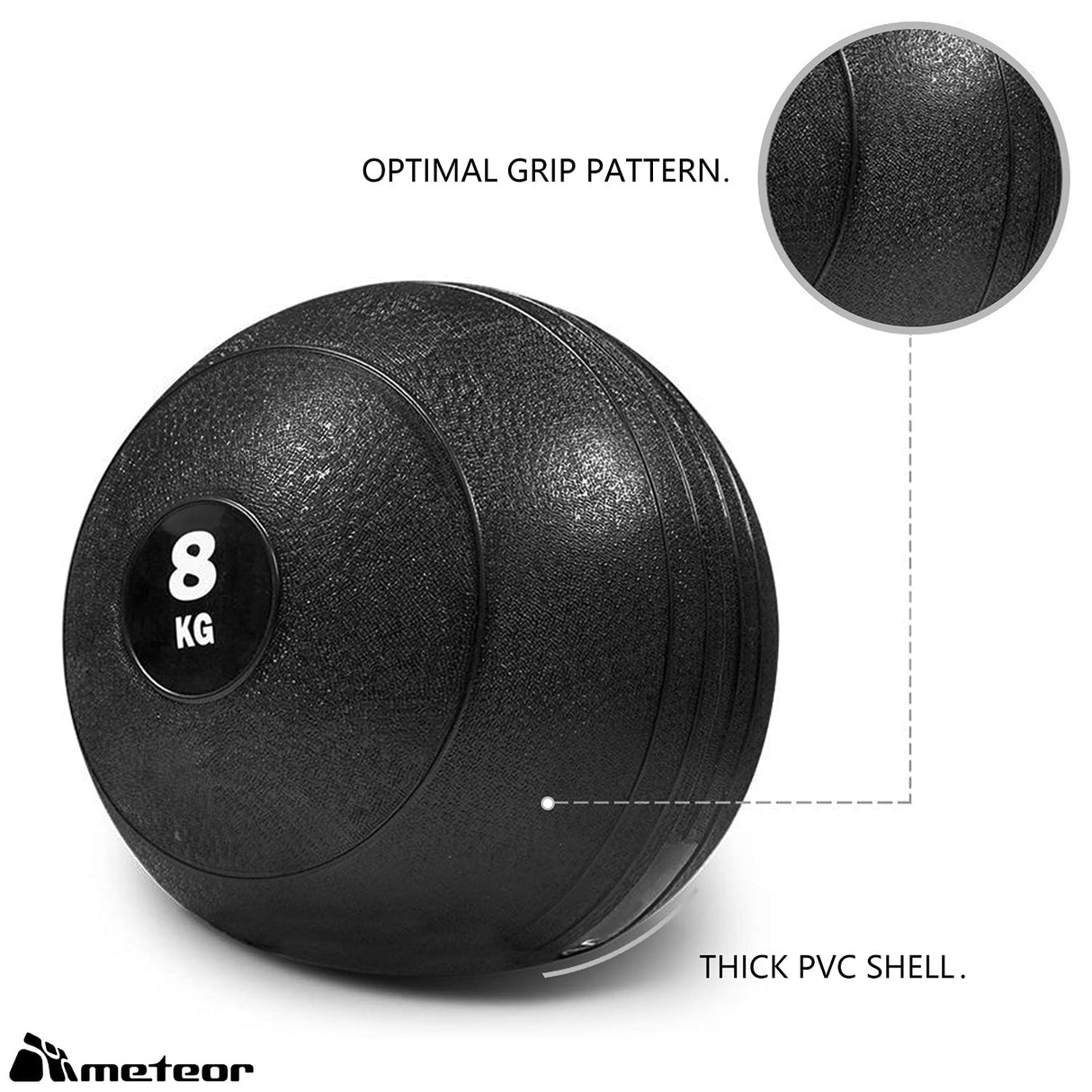 Meteor Dead Bounce Slam Ball with Thick Sheel for Explosive Strength, Crossfit Training, Muscle Growth, Workout, Resistance, Endurance, Agility, Gym, Home, Exercise