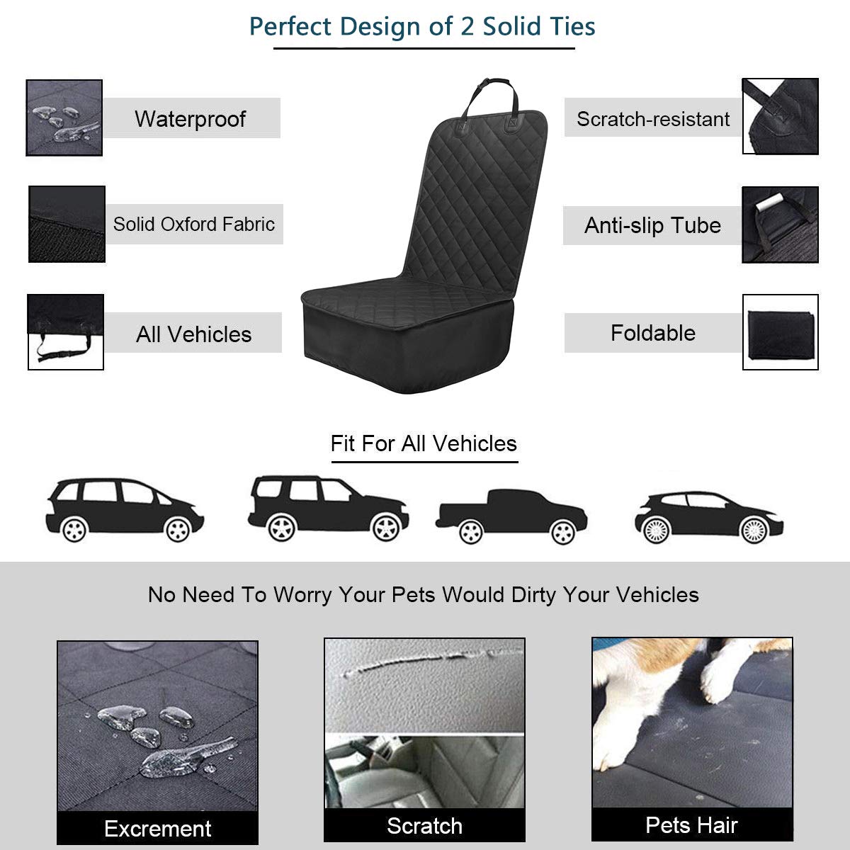 Dog Car Front Seat Cover