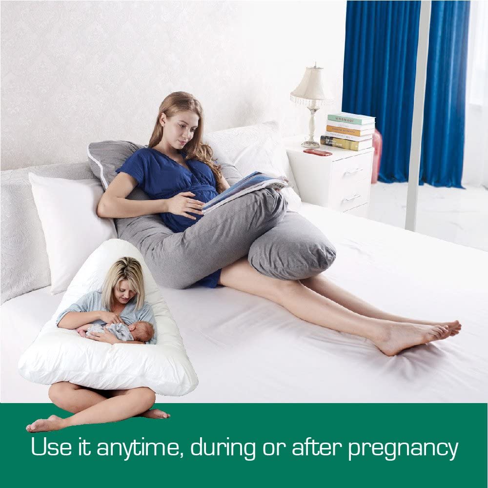 Australian Made Pregnancy/Maternity/Nursing Pillow Body Feeding Support (Pillowcase Included) (White)