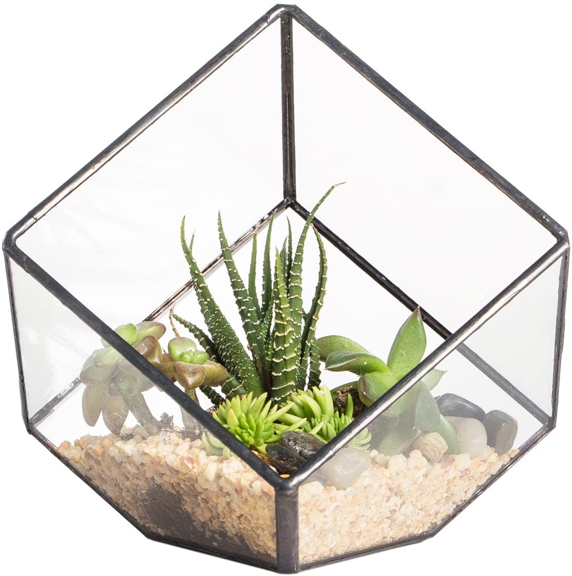 Geometric Decorative Terrarium Cube Planter