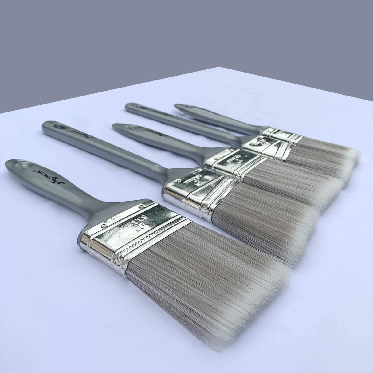 Paint Brushes Set, Angled Sash Stain Brushes Wall Flat Brushes for Arts and Home Improvement, Assorted Sizes (5-Pack)