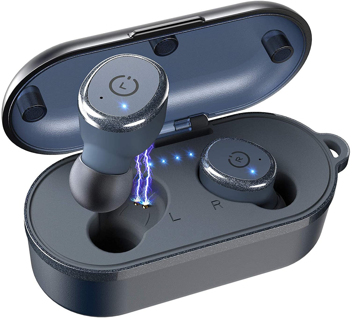 TOZO T10 Bluetooth 5.0 Wireless Earbuds with Wireless Charging Case IPX8 Waterproof TWS Stereo Headphones in Ear Earphones Built in Mic Headset Premium Sound with Deep Bass for Sport Khaki