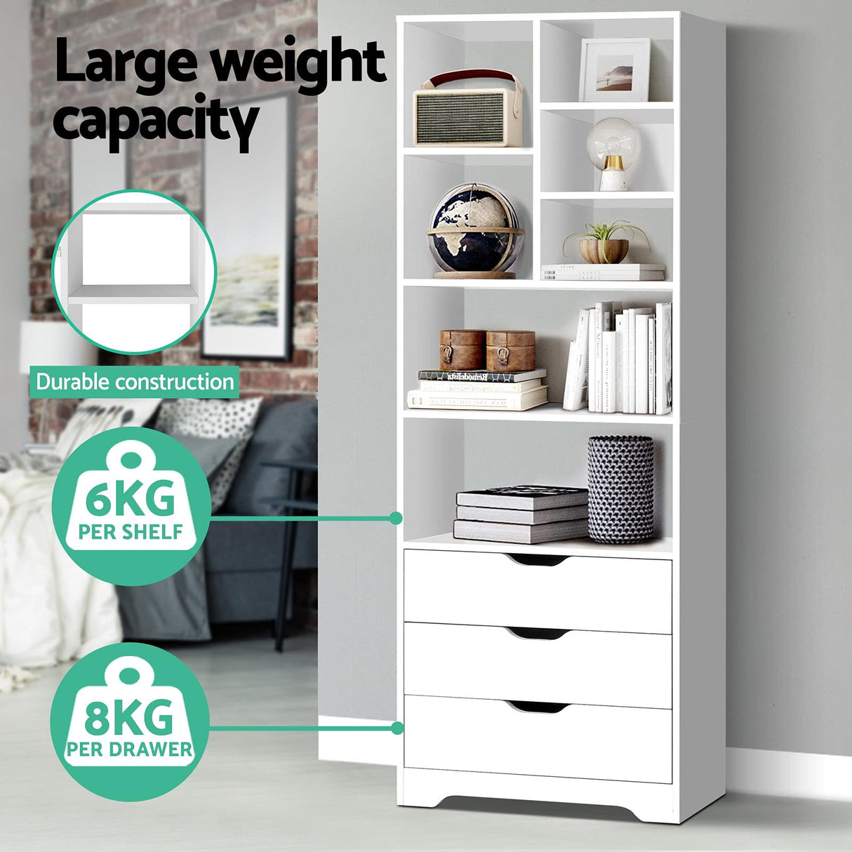 Artiss Bookcase Display Shelf Storage Cabinet