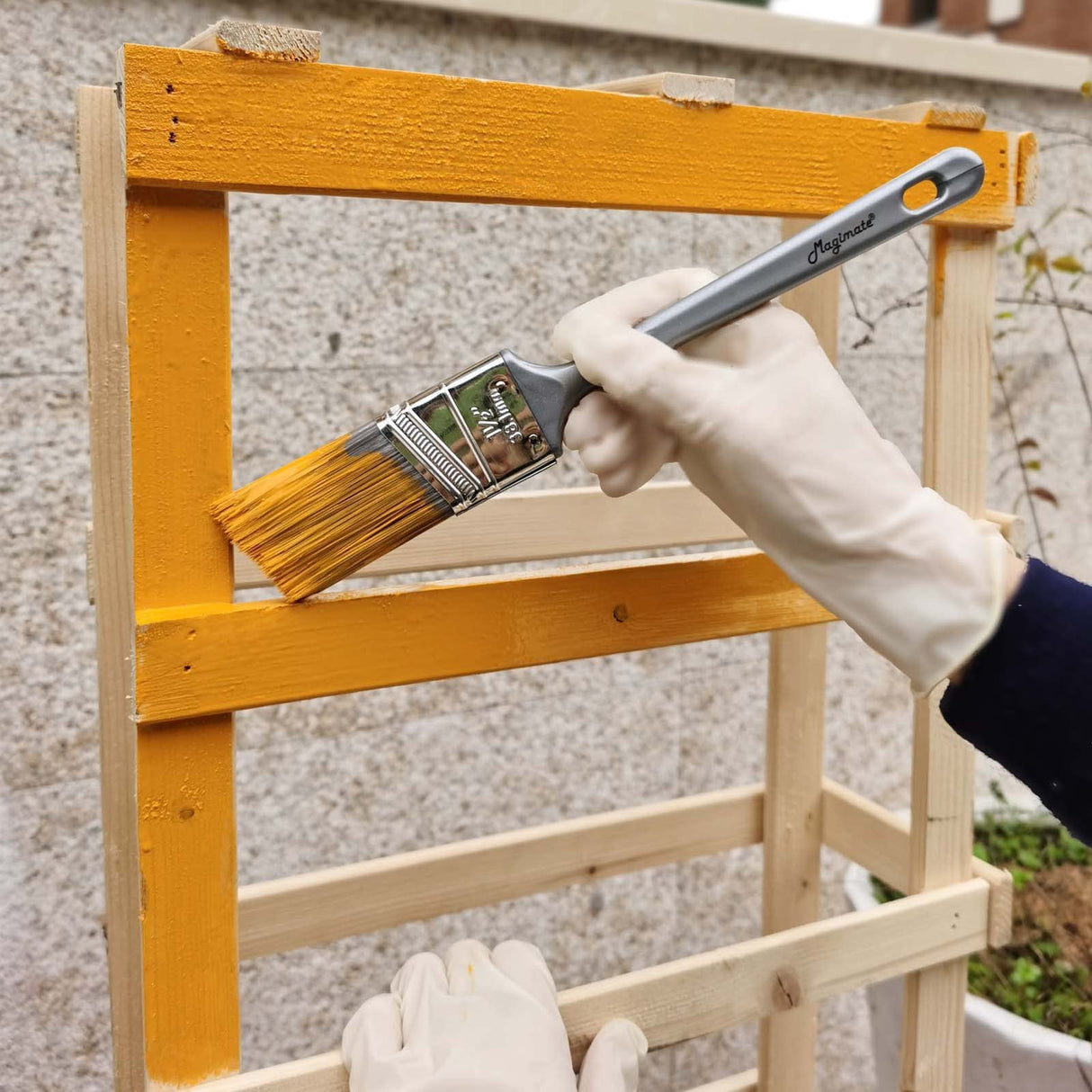 Paint Brushes Set, Angled Sash Stain Brushes Wall Flat Brushes for Arts and Home Improvement, Assorted Sizes (5-Pack)