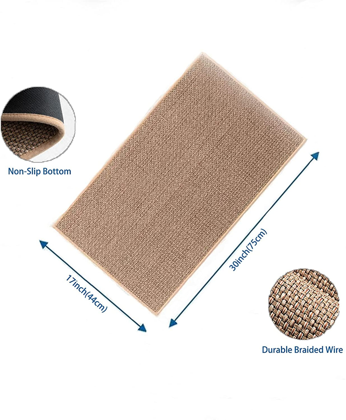 Kitchen Floor Mats, Sink Kitchen Absorbent Rugs and Mats, Non-Skid Kitchen Mat, Standing Mat Washable (44X75cm (17"x29"), Oats)