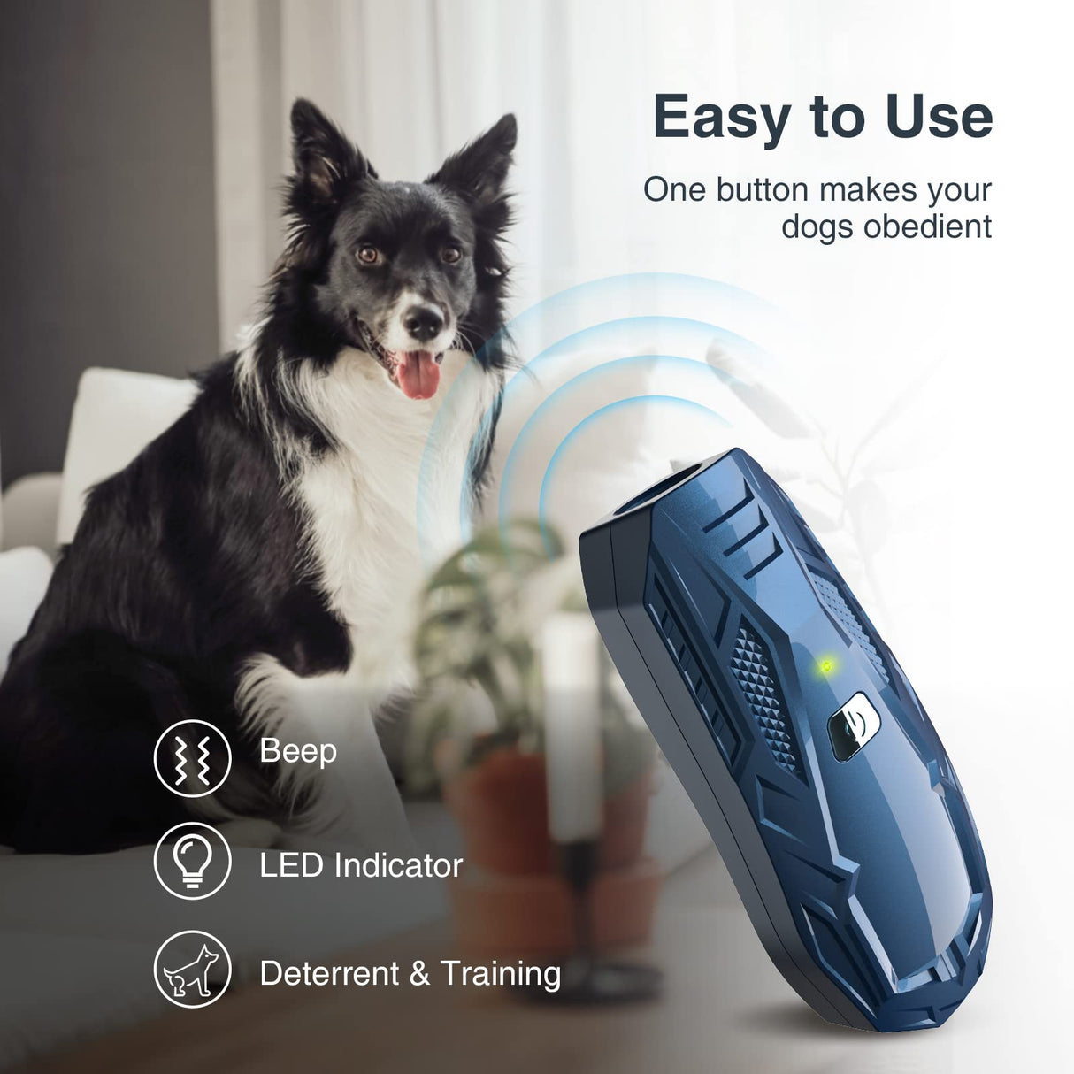 Anti Barking Device, Handheld Ultrasonic Dog Barking Control Devices 16.4Ft Rechargeable Dog Barking Deterrent Device Dog Training Stop Barking No Bark Safe for Dog Indoor Outdoor Anti-Barking Device