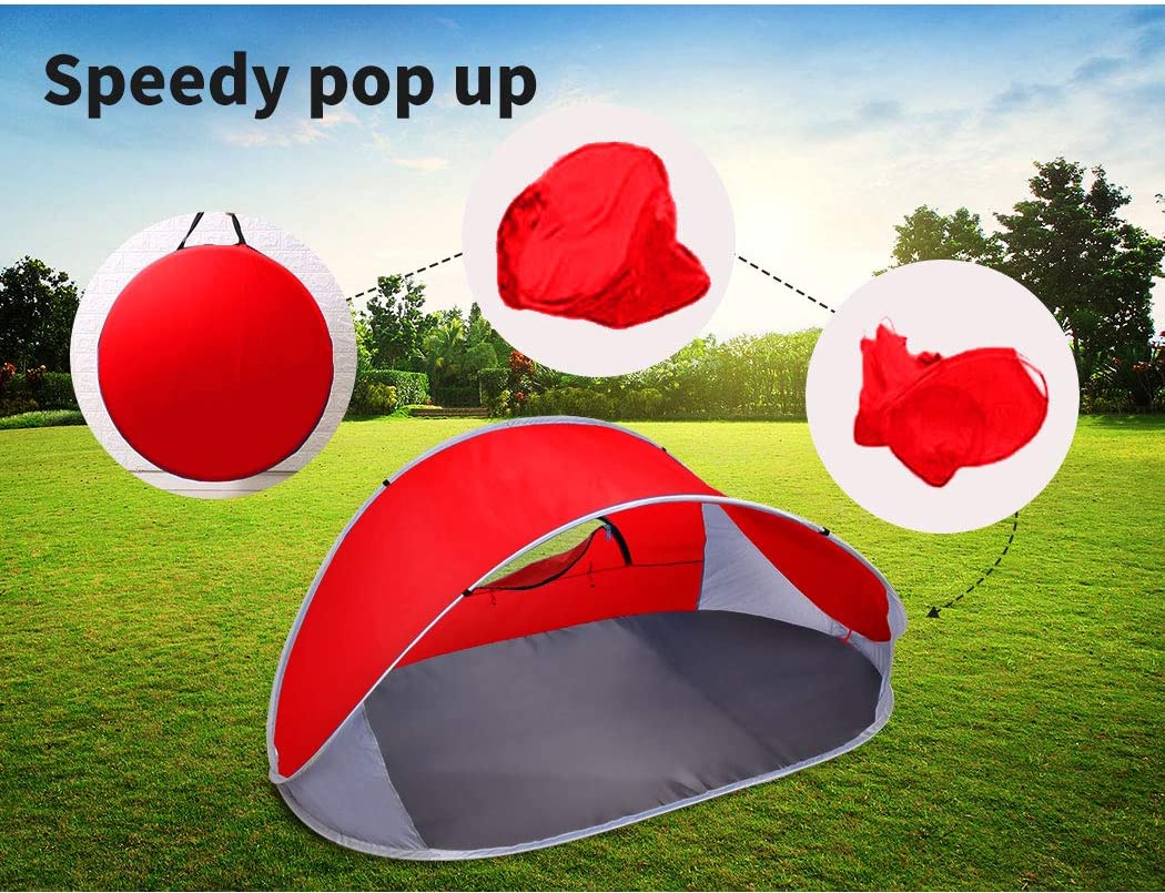 Pop Up Tent Camping Beach Tents 4 Person Portable Hiking Shade Shelter