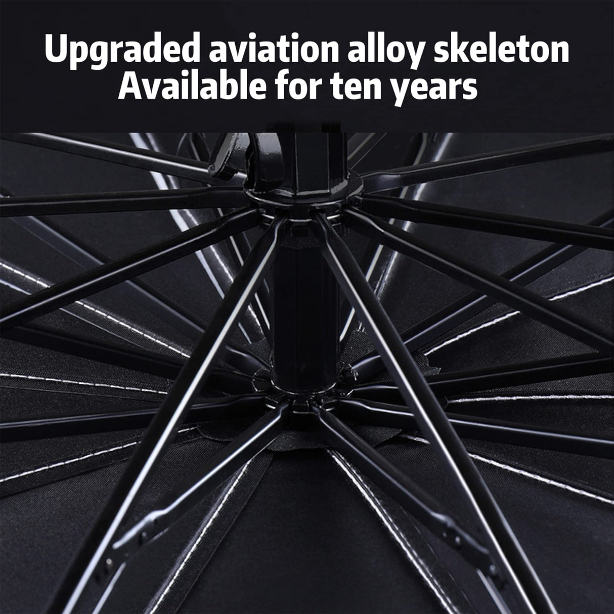 Car Sun Shade Umbrella for Windshield, Five Layers of Shading Materials Foldable Retractable Sunshade for Front Window, UPF 50+ Protect Automotive Dashboard & Interior from UV Rays and Heat.(Large)