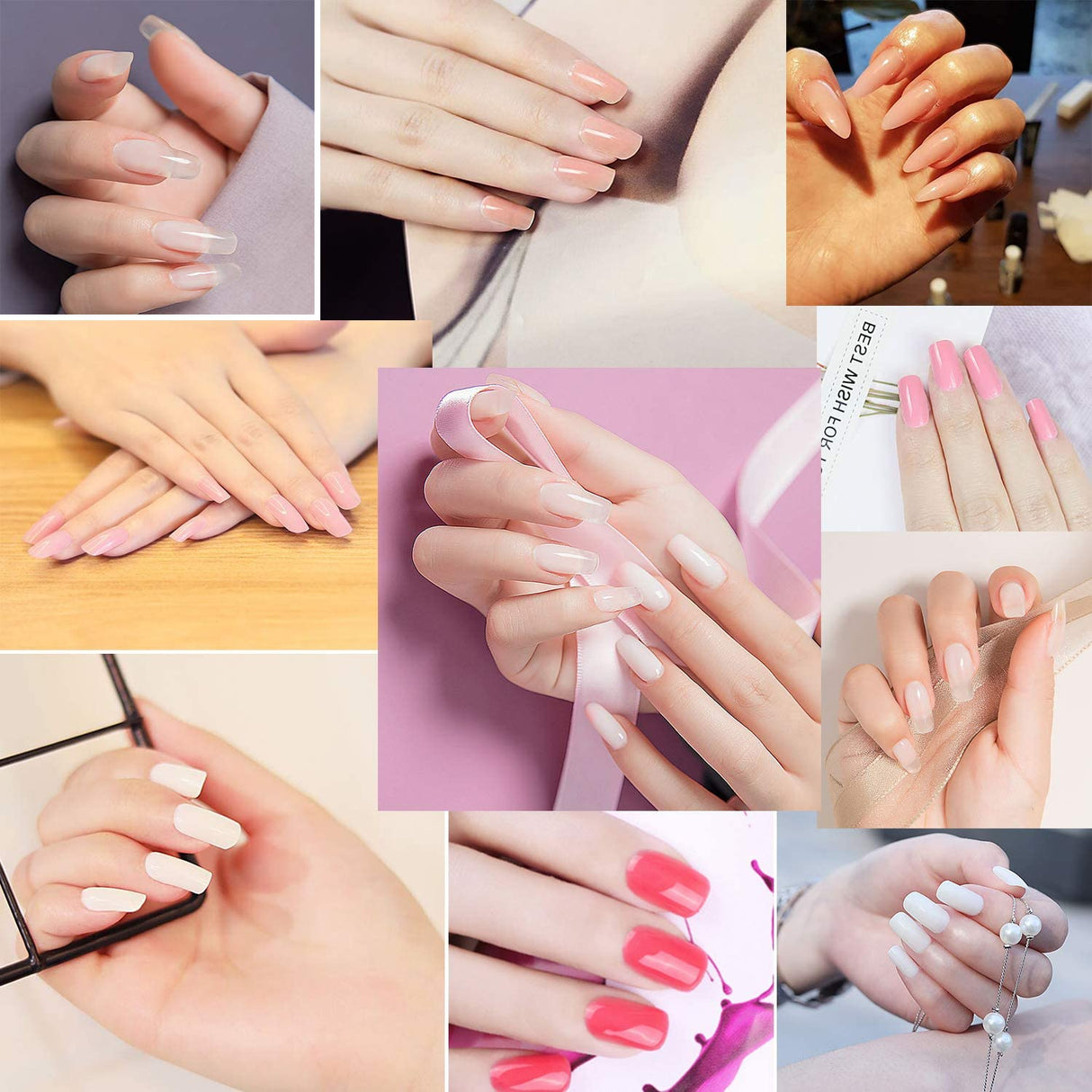 Poly Nail Gel Kit, 12 Colours Nail Gel Kit Enhancement Builder with 4 Temperature Color Changing Extension, 8 Regular Color Nail Extension, Slip Solution Trial Professional Technician Kit for DIY