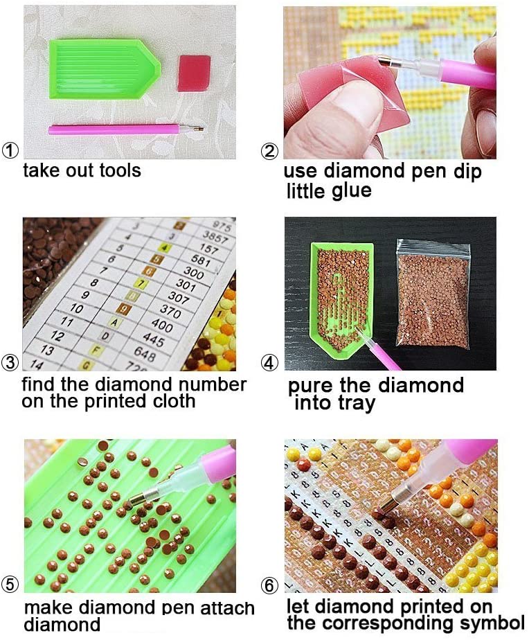 2 Pack DIY 5D Diamond Painting Kit