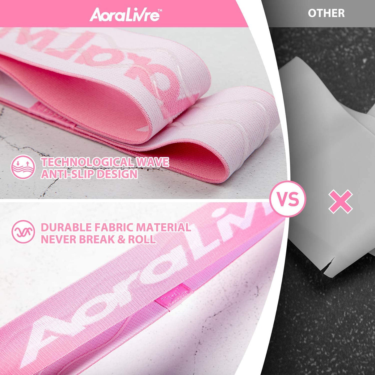 Aoralivre Fabric Resistance Bands
