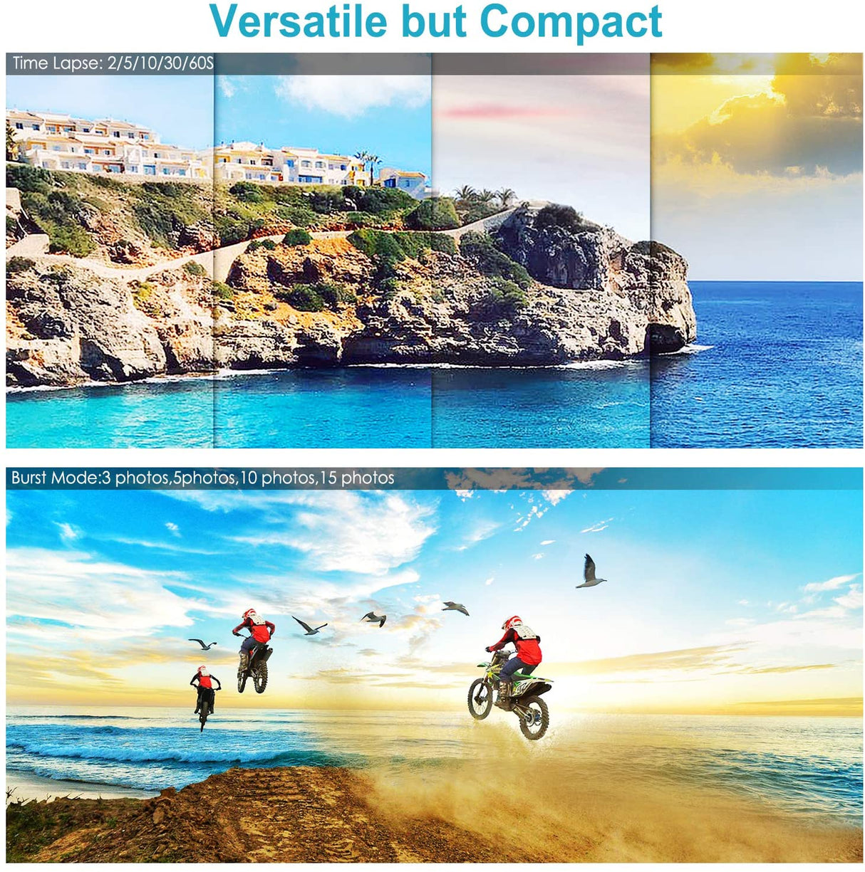 4K WiFi Sports Action Camera + Accessories Set