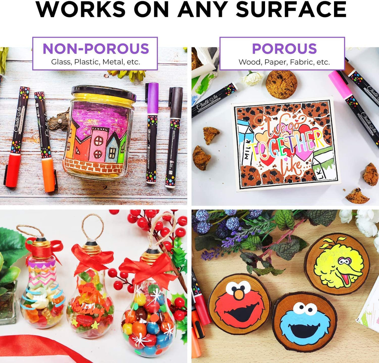 Fine Tip Chalk Markers (10 Pack 3mm) - Bold Color Erasable Dry Erase Marker Pens for Blackboards, Chalkboard, Window, Bistro - 3mm Reversible Bullet & Chisel Point