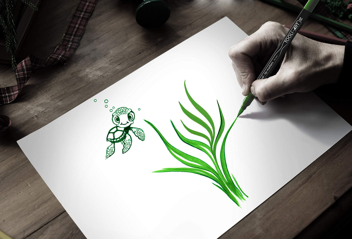 36 Dual Tip Brush Pens