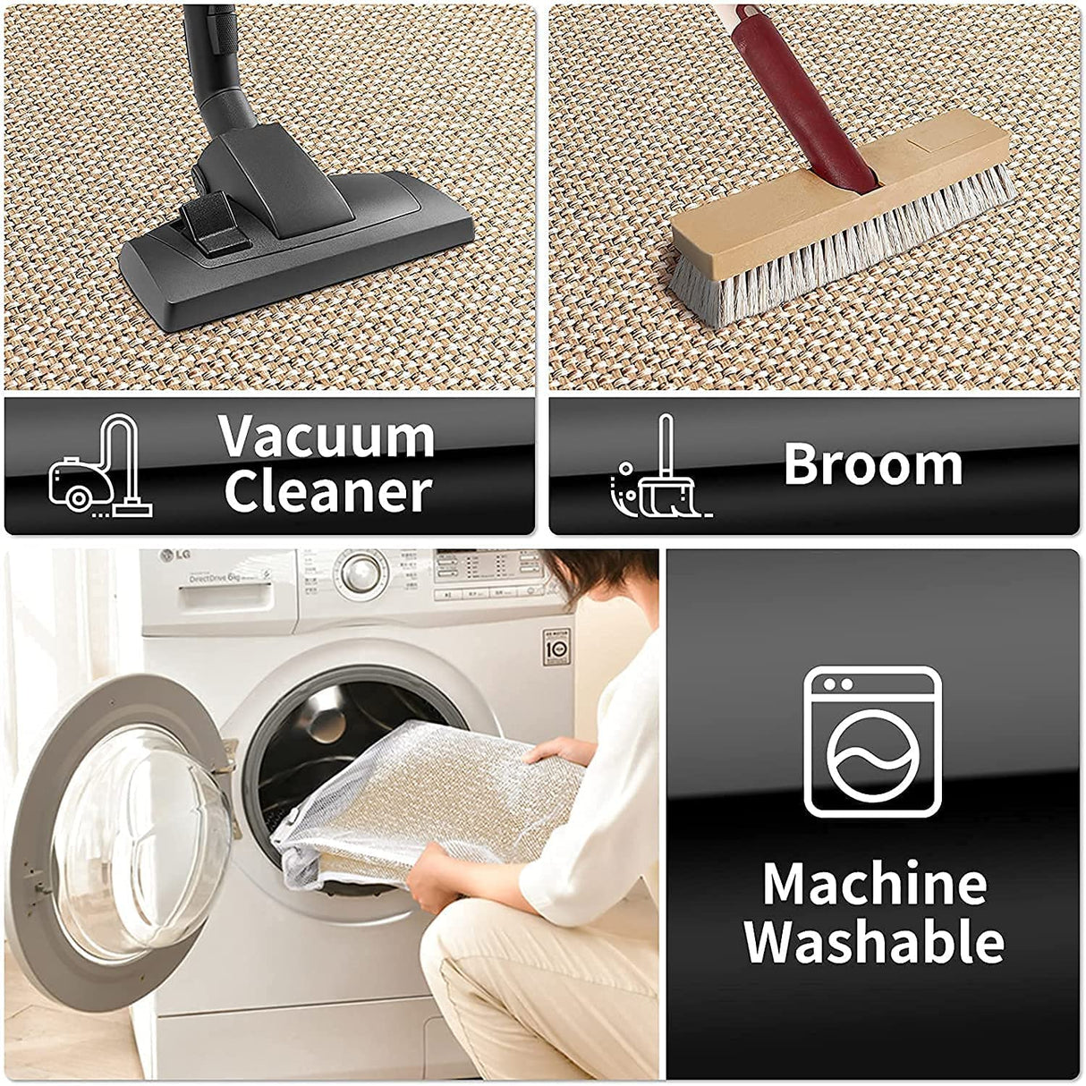 Kitchen Floor Mats, Sink Kitchen Absorbent Rugs and Mats, Non-Skid Kitchen Mat, Standing Mat Washable (44X75cm (17"x29"), Oats)