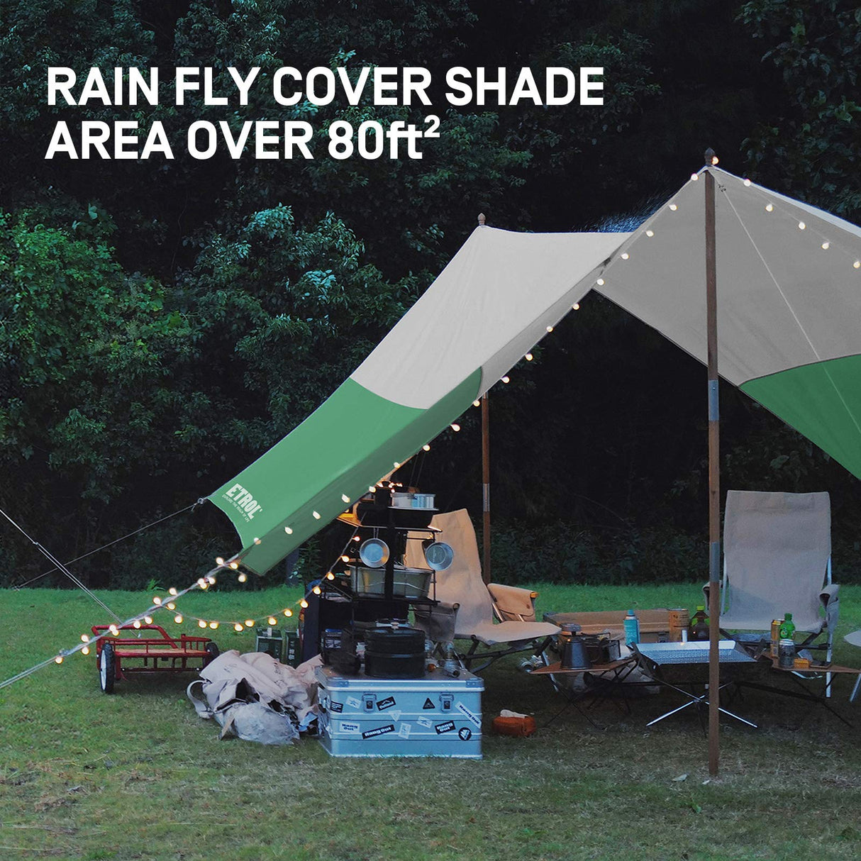 Waterproof Camping Hammock Tarp - 5 in 1 Multifunctional Rain Fly for Tent