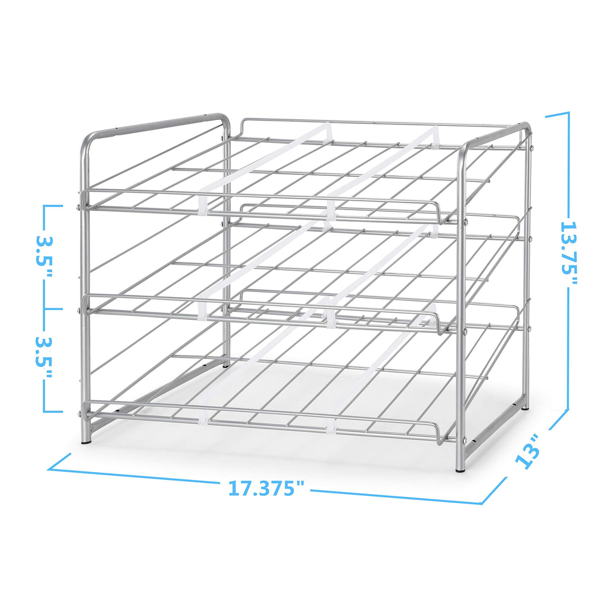 Simple Trending Stackable Can Rack Organizer, Silver