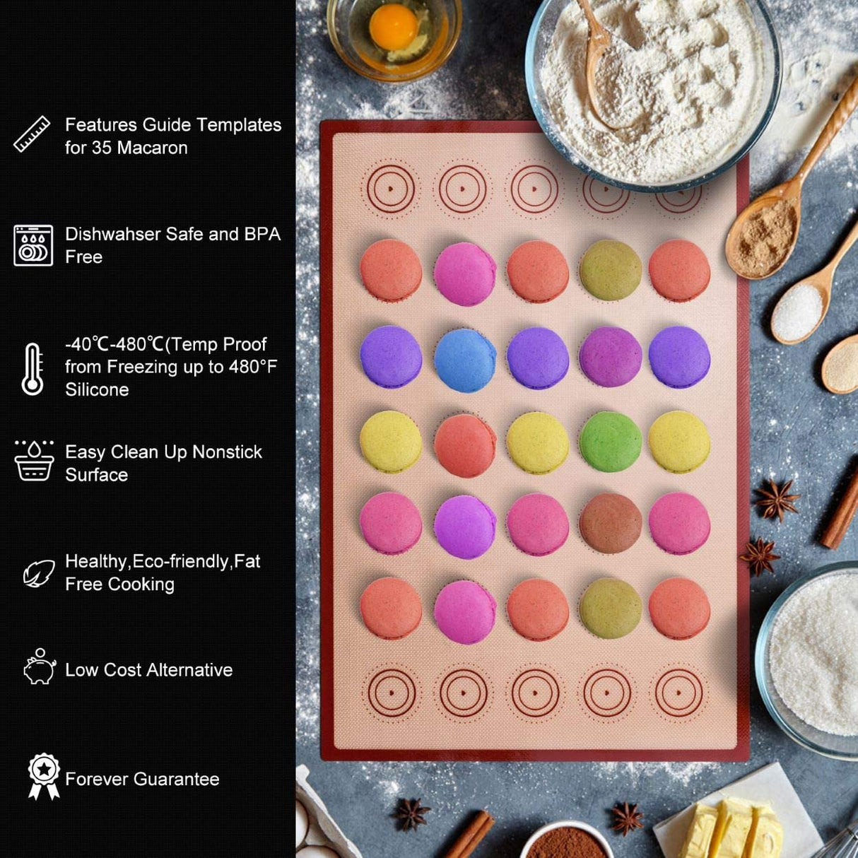 Silicone Baking Mat Macaron Mat Kit (16pcs Set)