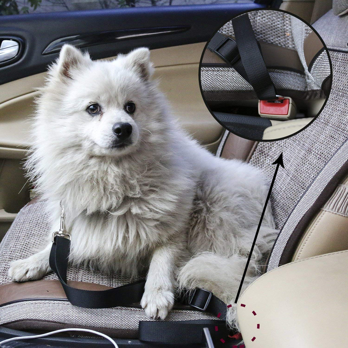 2 Pack Adjustable Pet Dog Cat Seat Belt