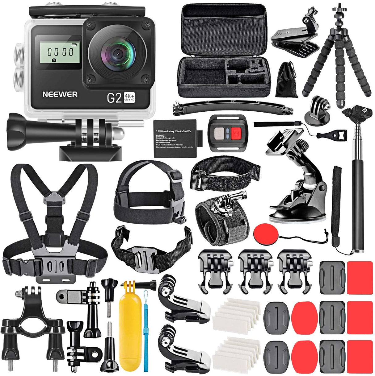 4K WiFi Sports Action Camera + Accessories Set