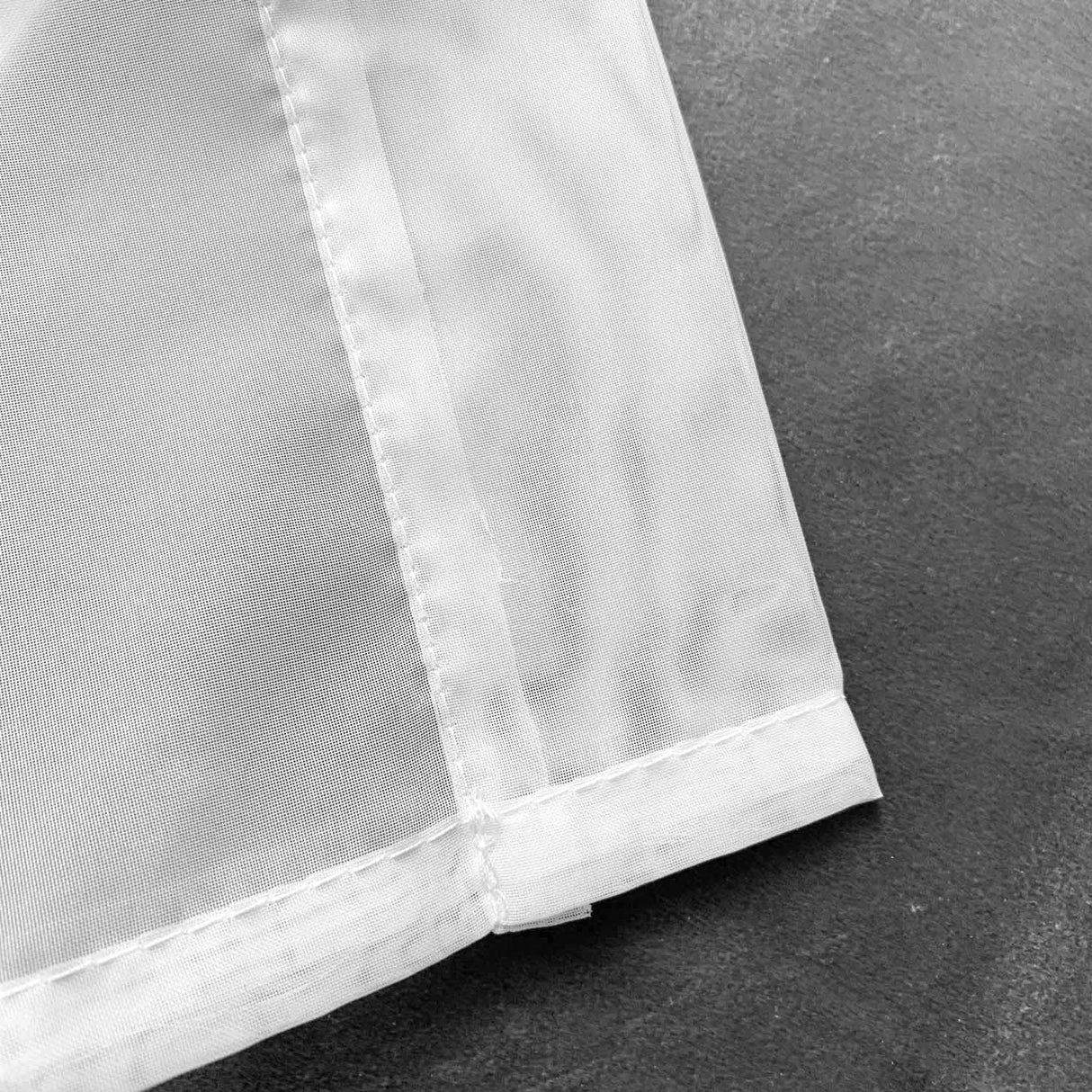 Set of 2 Luxton White Sheer Curtains, Rod Pocket Voile Curtain Panels 140x213cm (White Colour)