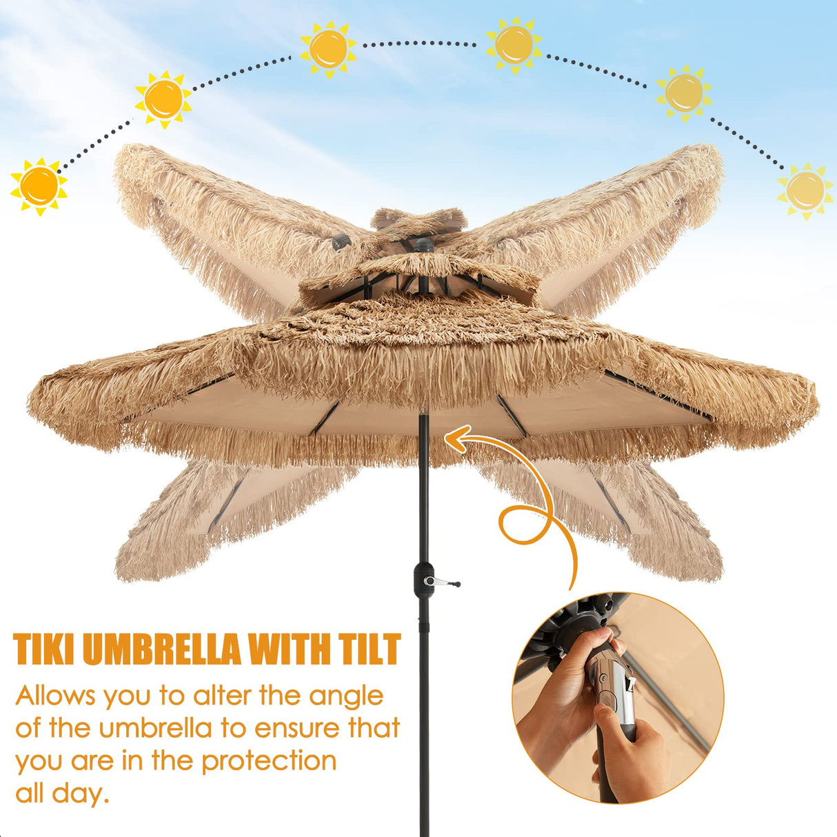 Thatched Tiki Umbrella