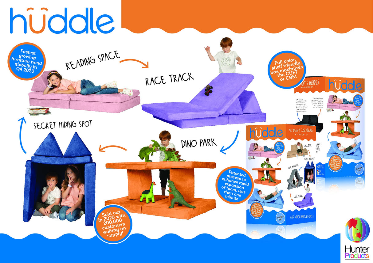 Huddle Kids Foam Modular Play Couch Set