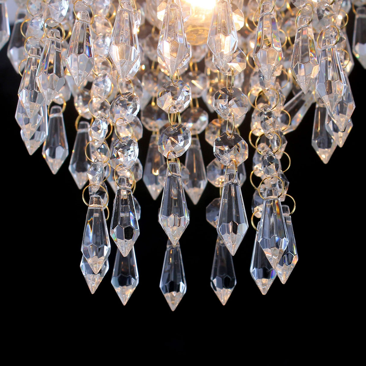 Mini Crystal Chandelier Pendant Ceiling Light Fitting Hallway Lights Ceiling Light Crystal Raindrop Chandelier for Bedroom Living Room Dining Room