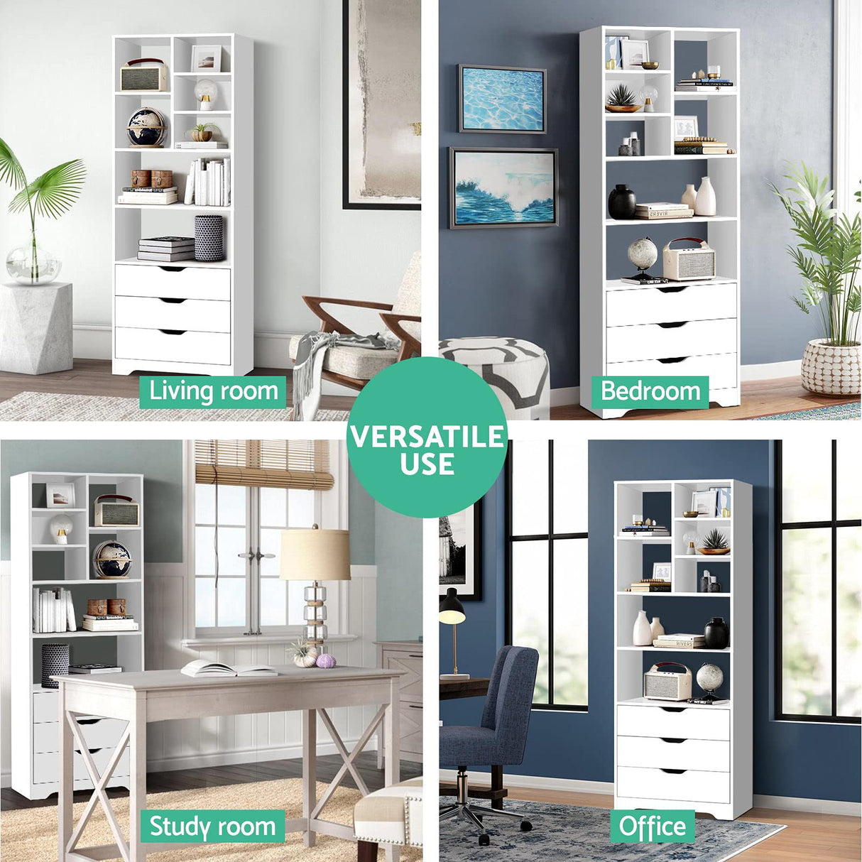 Artiss Bookcase Display Shelf Storage Cabinet