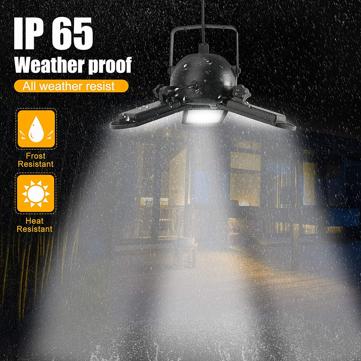 Solar Pendant Lights Outdoor Indoor 800LM 60LED Solar Powered Shed Light 3 Leaf Adjustable Solar Security Lights with Remote for Home Garage Garden Barn Tent