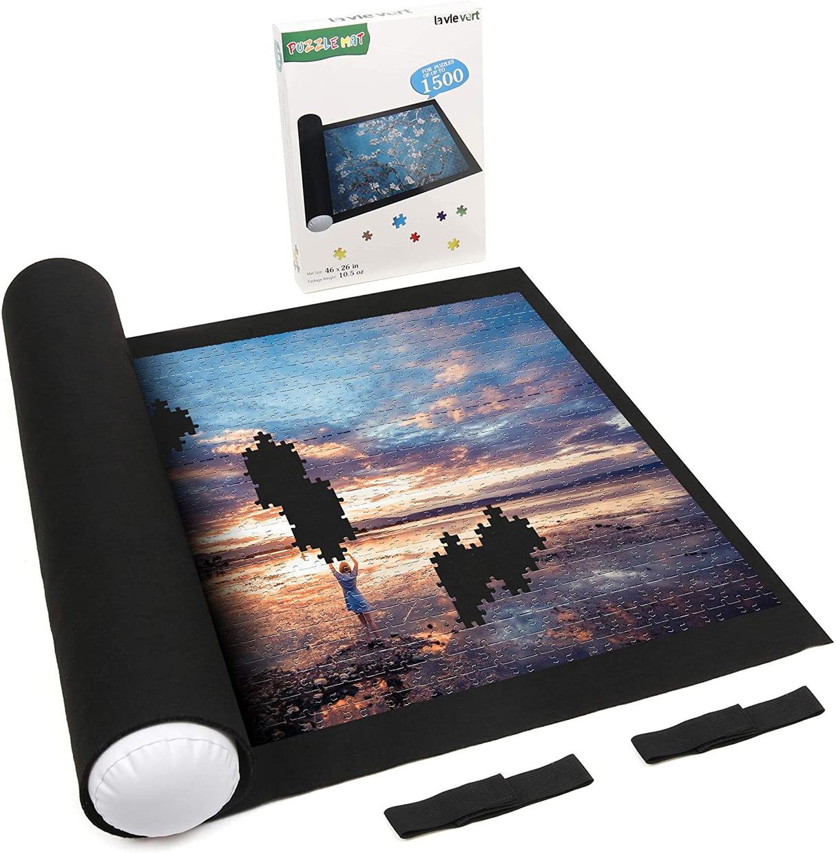 Jigsaw Puzzle Roll Mat Puzzle Storage Puzzle Saver, Environmental Friendly Material, Store Jigsaw Puzzles Up to 1,500 Pieces