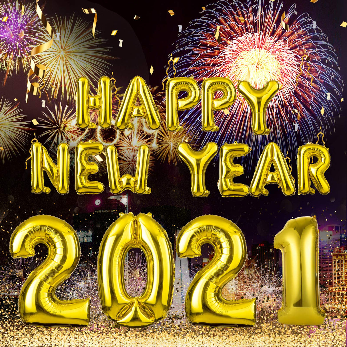 Happy New Year 2021 Balloon Decorations Set