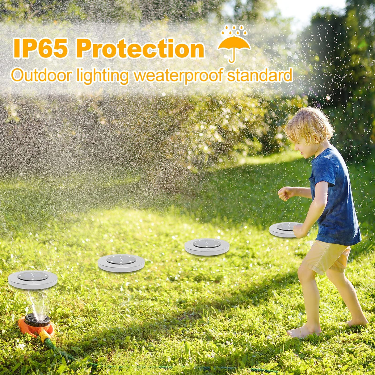 12 Pack Solar Garden Light, Waterproof Solar Ground Disk Light, Outdoor Garden LED Solar Ground Lights for Pathway/Patio/Walkway/Path/Driveway/Lawn/Landscape Lighting (White)