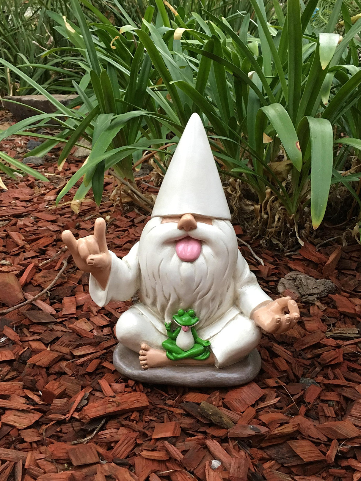 Rocker Gnome George with Zen Frog